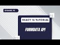 React 18 Tutorial - FormData API