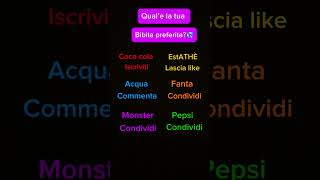 Qual’e la tua bibita preferita?💦 #cocacola #estate #pepsi #monster #fypシ゚ #fypviralシ #like