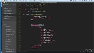1 Creating a HTML table in admin to display a list of posts - CMS POSTS - PHP COURSE CMS PROJECT