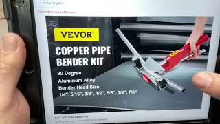 Review of The VEVOR 90 Degree Pipe Multi Bender Kit! / Great Deal at $80.00!