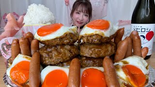 【大食い】ハンバーグソーセージ【もえあず】