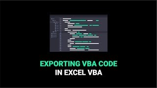 How to Export Macros Using VBA