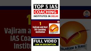 Top 5 IAS Coaching Institute In Delhi || #upsc #upsccoaching #shorts