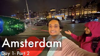 Exploring Amsterdam | Indian Family Vlog | Part 2 | New Year's Decorations, Fries & Primark Shopping