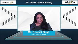 Whirlpool AGM - Proceedings of 62nd Whirlpool Annual General Meeting held on 28th Aug 2023