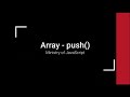 JavaScript Array - push()