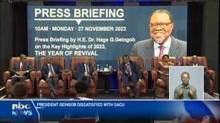 President Geingob dissatisfied with SACU - nbc