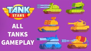 Tank Stars All Tanks Unlocked Gameplay | All Max UPGRADED