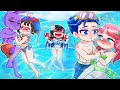 Jax & Pomni vs Anna & Alex Love Ocean 💋🌊 - Digital Circus x Gacha Club Animation