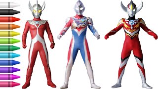 MEWARNAI ULTRAMAN TARO,  ULTRAMAN DECKER \u0026 ULTRAMAN ORB BURNMITE