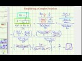 ex simplify a complex fraction with multiple steps and variables