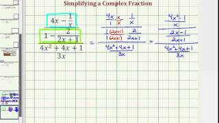 Ex: Simplify a Complex Fraction with Multiple Steps and Variables