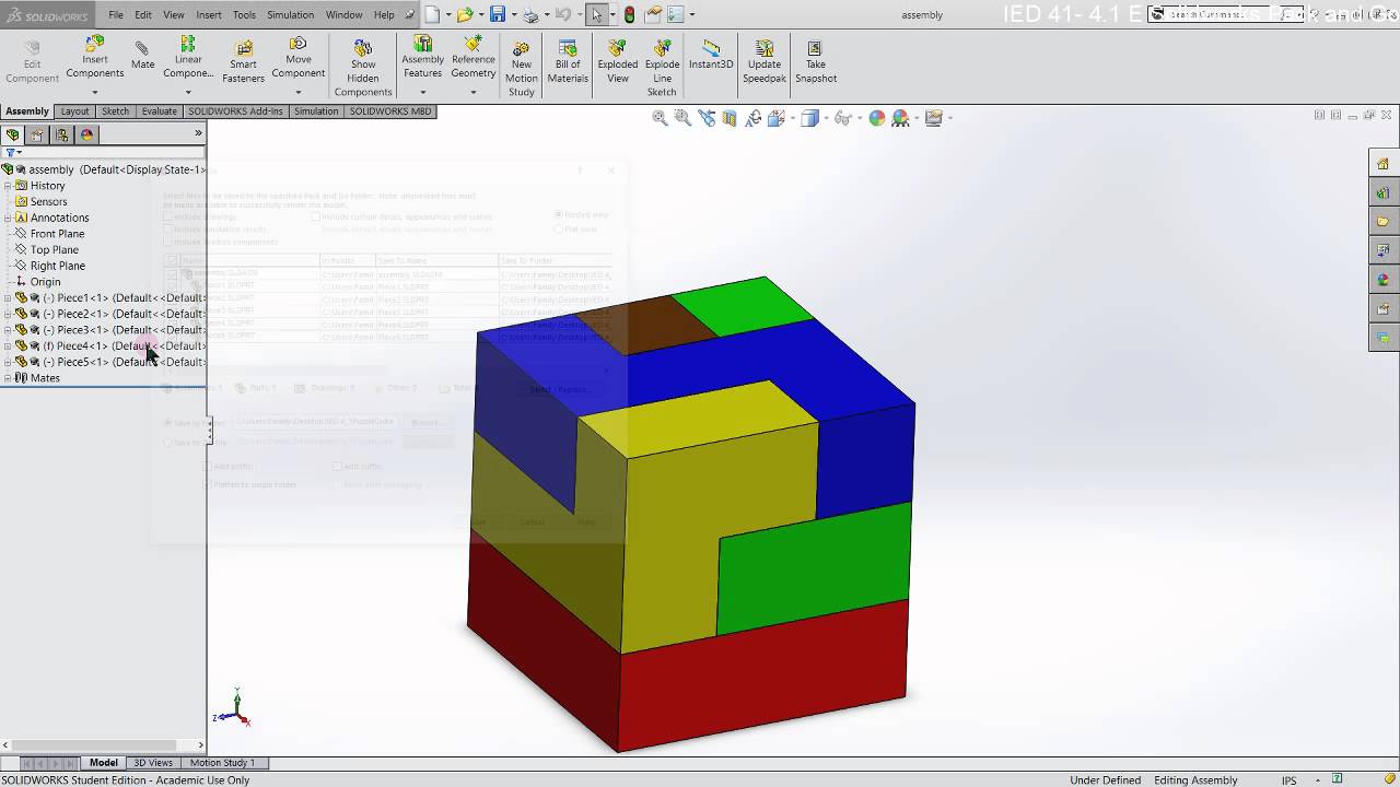 IED 4.1 Pack And Go (Solidworks) - YouTube