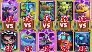 Team Electro +PEKKA X3 Vs Goblins + Knights X3 | Clash Royale