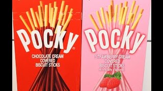 Pocky Chocolate Cream \u0026 Strawberry Cream Review