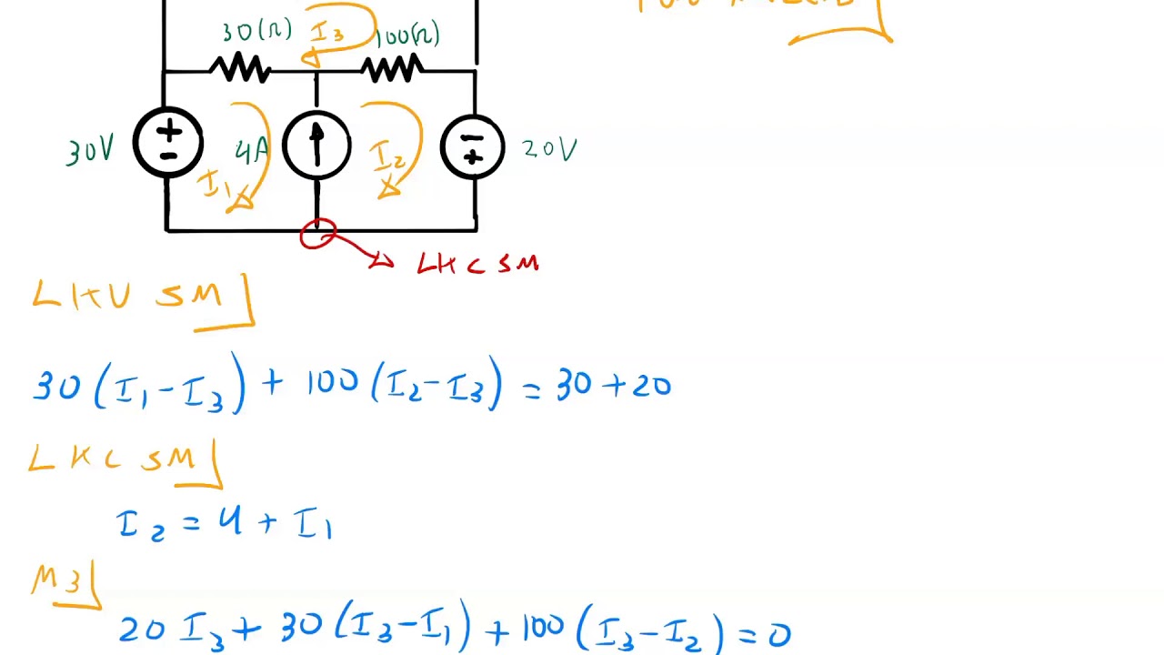 Resolución Circuito Eléctrico Aplicando Método De Mallas (1/3) - YouTube