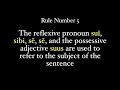 rule 5 the third person reflexive pronoun