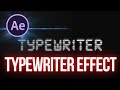 Digital Typewriter Effect in After Effects Tutorial