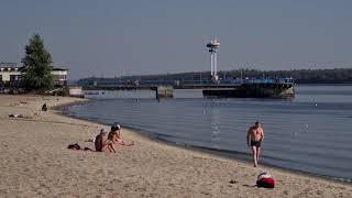 Zhdanovsky beach Zaporizhzhia Embankment September 2021