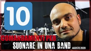 i 10 comandamenti per suonare in una band - lezione di Batteria