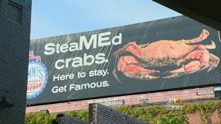 Jimmy's Seafood Responds To PETA With Its Own Billboard; 'SteaMEd Crabs. Here To Stay'