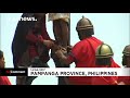 filipino catholics crucify themselves in a biblical reenactment