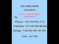 LBS INDEX MARK CALCULATION || #lbs #bscnursing2022