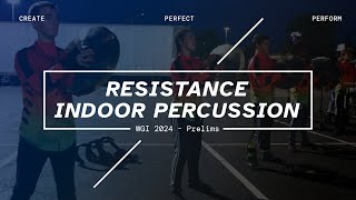 Resistance Indoor Percussion Cymbal Line 2024 / WGI Prelims / In the Lot with Seavine