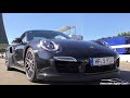 630hp porsche 991 turbo s w techart exhaust amazing sounds