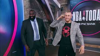 George Kittle is ready for Game 6 Klay Thompson | NBA Today | Malika Andrews on ESPN