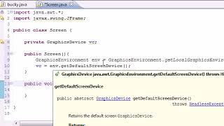 Java Game Development – 3 – Creating a Screen for Games