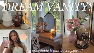 CREATING MY DREAM VANITY SETUP 🤍 *pinterest inspired* building furniture, decorating, vanity tour!