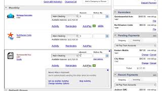 Online Banking Bill Pay - Automatic Payments