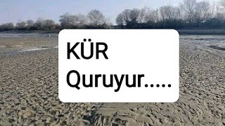 Kür quruyur. Ekoloji fəlakət. Kürün aşağı hissələri quruyub