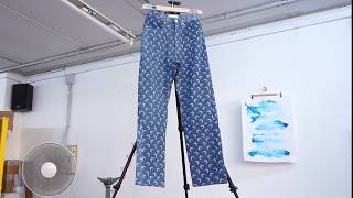 MARINE SERRE REGENERATED - DENIM PANTS Fall/Winter 2019