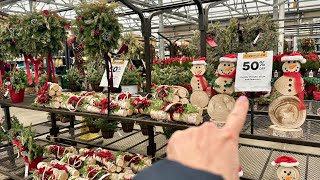 LOWES Before Christmas 2024 Plant CLEARANCE SALE! Lots Of Holiday Pots, Perennials \u0026 Decor.