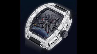 HAOFA Crystal Mirror 3D Spaceship Watch