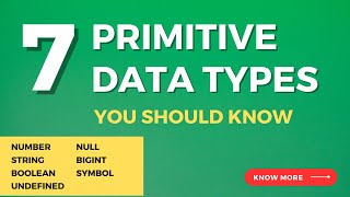 #4 Primitive Data Types in JavaScript | Web Development | Latest JavaScript Tutorial | SEM