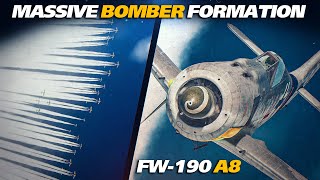 FW-190 A8 Vs Massive B-17 Flying Fortress + P-47 Escort | Digital Combat Simulator | DCS | WWII |