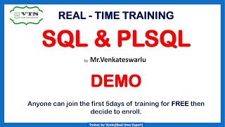 Session -1 :: SQL AND PLSQL Demo || Real-time practical training || 05-09-22