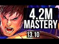 GAREN vs GNAR (TOP) | 4.2M mastery, 800+ games, 3/2/12 | KR Master | 13.10