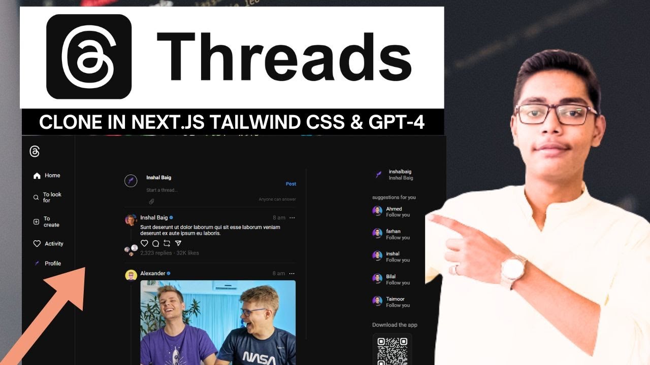 Build & Deploy Full Stack Threads Clone Using Next.js Tailwind CSS ...