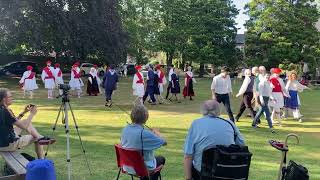 Kezka Dantza Taldea dance with the Tredegar House Folk Festival Dancers