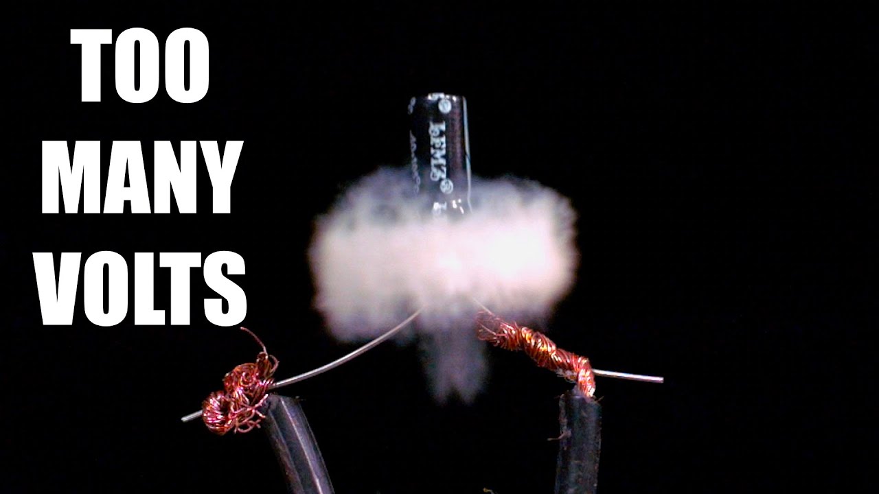 Blowing Up Capacitors In Slow Motion