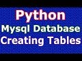 Python Database Creating Mysql Tables With Python  #27