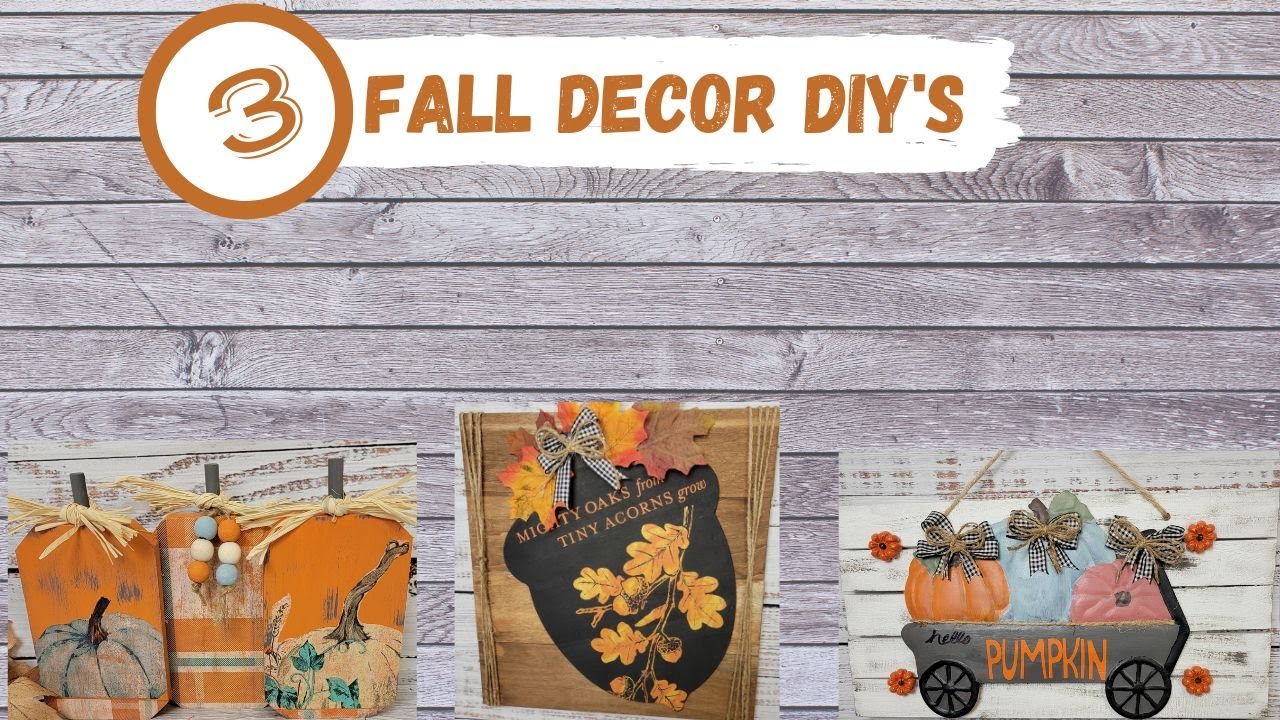 3 Fall Decor Diy S Youtube