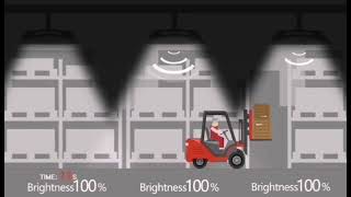 Sensor high bay, smart lighting for warehouse