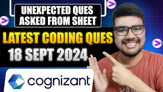 Cognizant Latest 18 Sept Actual Coding Solutions | Python, CPP, Java