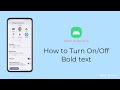 How to Turn On/Off Bold text [Android 14]