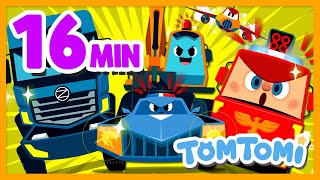 BEST Vehicles Songs Compilation🚗🚑🚒🚅 | 16min✨ | Kids Song | Preschool Songs | TOMTOMI